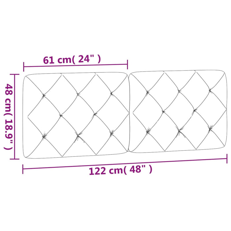 vidaXL fekete bársony fejtámla párna 120 cm