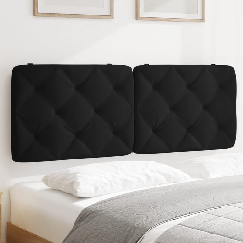 vidaXL fekete bársony fejtámla párna 120 cm