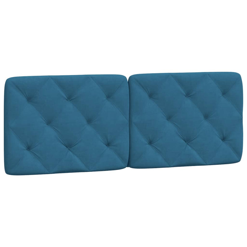 vidaXL kék bársony fejtámla párna 120 cm