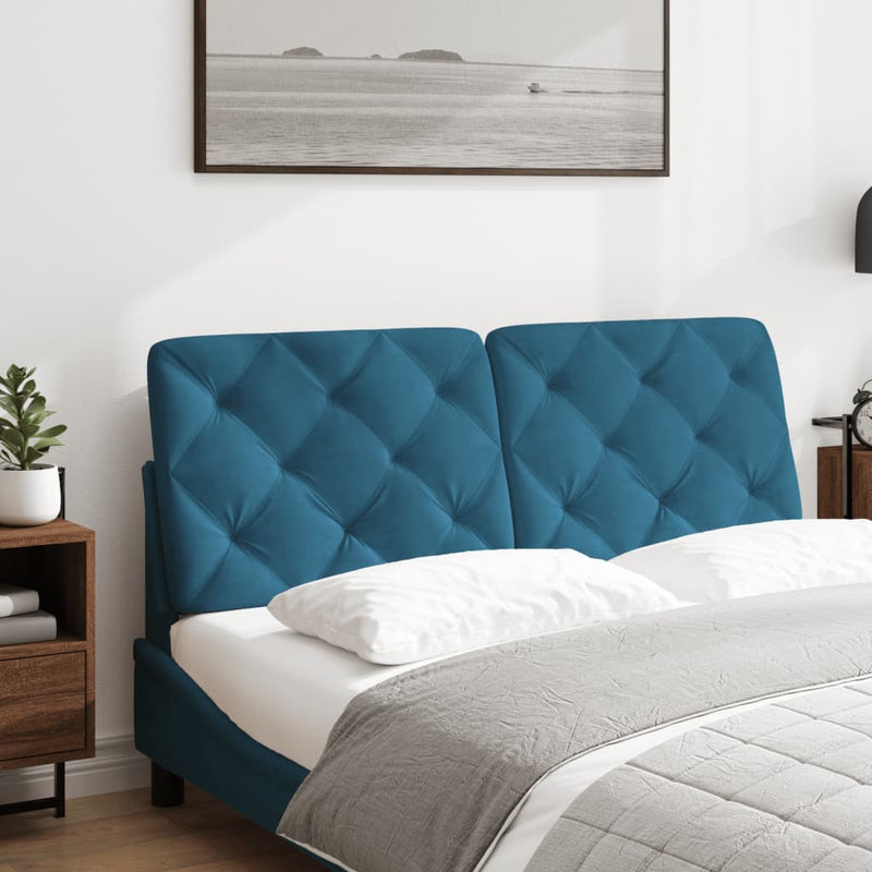 vidaXL kék bársony fejtámla párna 120 cm