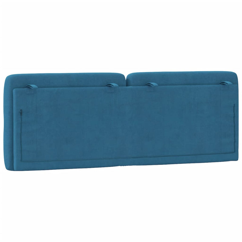 vidaXL kék bársony fejtámla párna 120 cm
