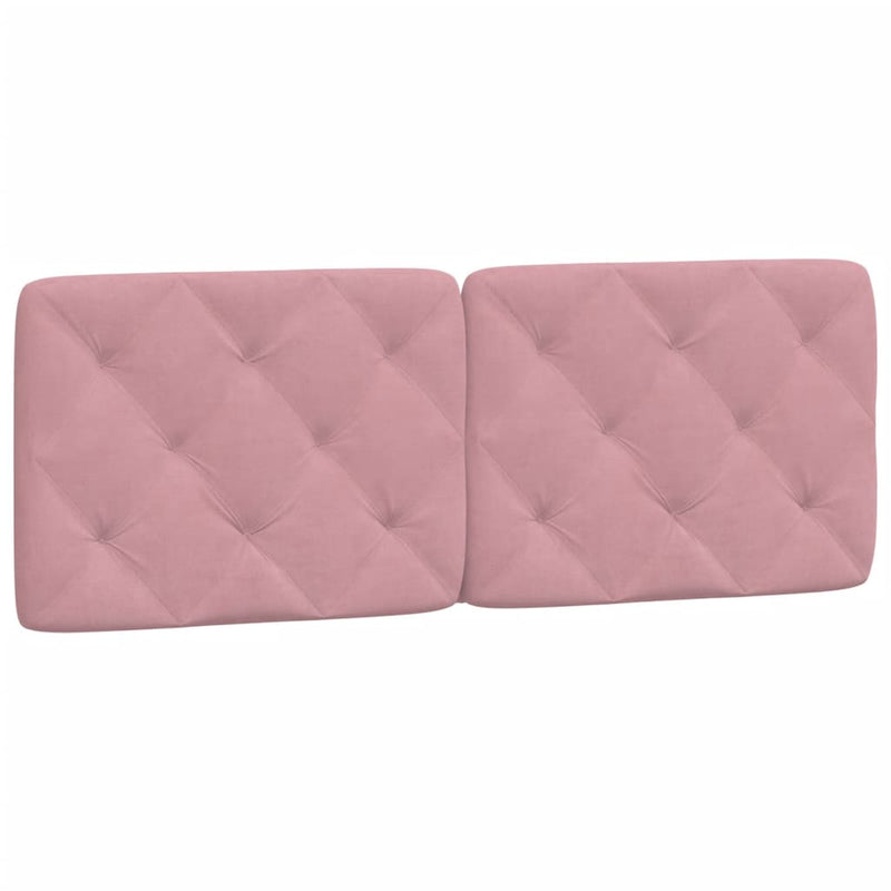 vidaXL rózsaszín bársony fejtámla párna 120 cm
