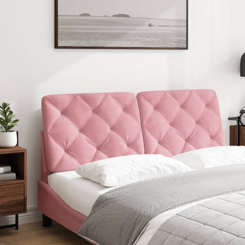 vidaXL rózsaszín bársony fejtámla párna 120 cm