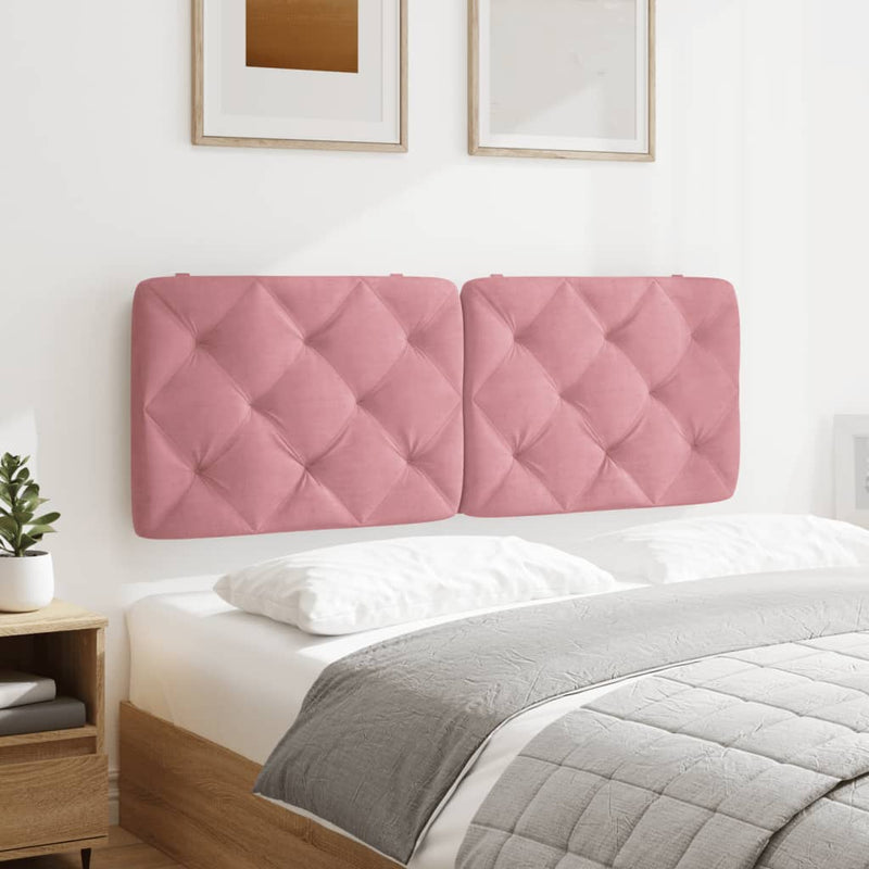 vidaXL rózsaszín bársony fejtámla párna 120 cm