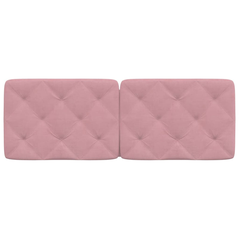 vidaXL rózsaszín bársony fejtámla párna 120 cm