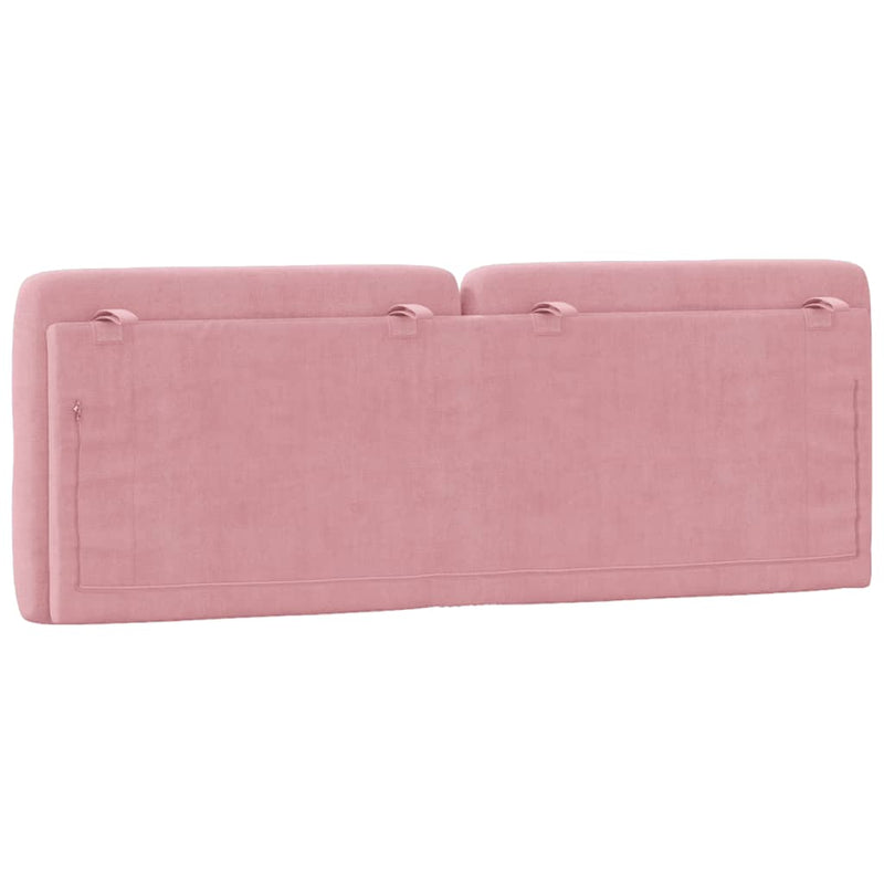 vidaXL rózsaszín bársony fejtámla párna 120 cm