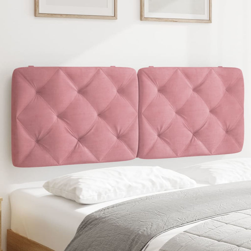 vidaXL rózsaszín bársony fejtámla párna 120 cm