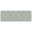 vidaXL világosszürke bársony fejtámla párna 140 cm