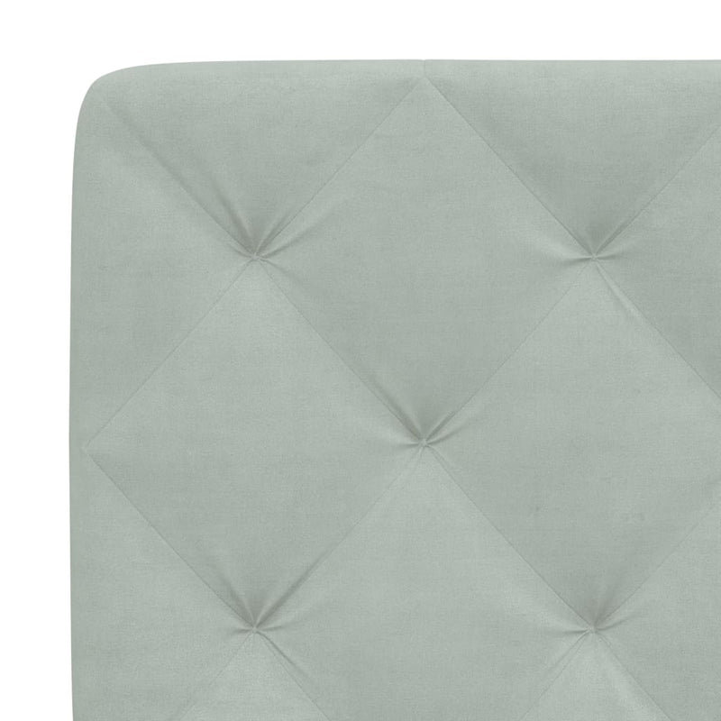 vidaXL világosszürke bársony fejtámla párna 140 cm