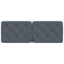 vidaXL sötétszürke bársony fejtámla párna 140 cm