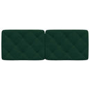 vidaXL sötétzöld bársony fejtámla párna 140 cm