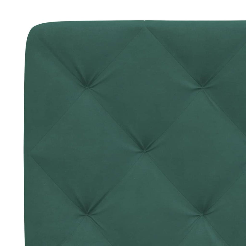 vidaXL sötétzöld bársony fejtámla párna 160 cm