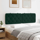 vidaXL sötétzöld bársony fejtámla párna 160 cm