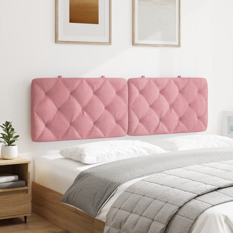 vidaXL rózsaszín bársony fejtámla párna 160 cm