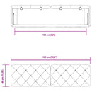 vidaXL világosszürke bársony fejtámla párna 183 cm