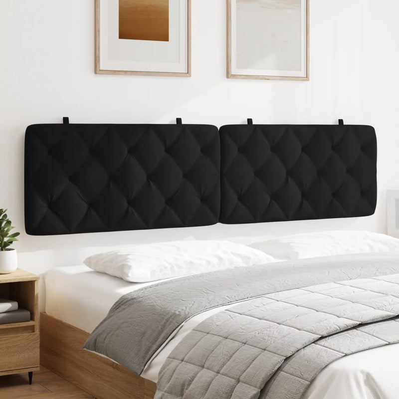 vidaXL fekete bársony fejtámla párna 200 cm