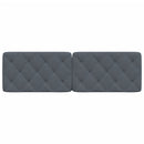 vidaXL sötétszürke bársony fejtámla párna 152 cm