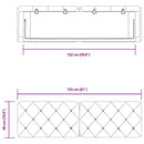 vidaXL sötétszürke bársony fejtámla párna 152 cm