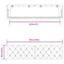 vidaXL világosszürke bársony fejtámla párna 193 cm