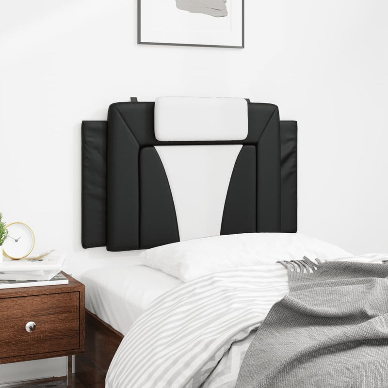 vidaXL fekete és fehér műbőr fejtámla párna 80 cm