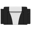 vidaXL fekete és fehér műbőr fejtámla párna Viana 80 cm