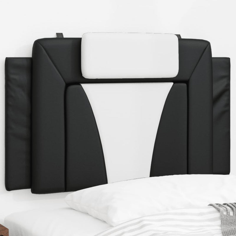vidaXL fekete és fehér műbőr fejtámla párna 80 cm