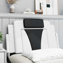 vidaXL fekete és fehér műbőr fejtámla párna Viana 80 cm