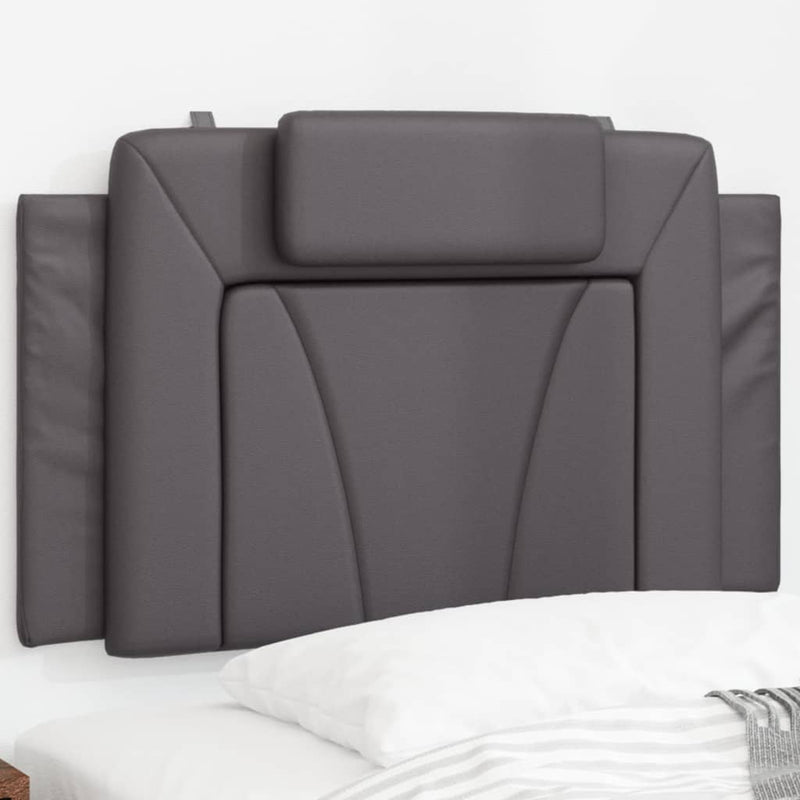 vidaXL szürke műbőr fejtámla párna Viana 90 cm