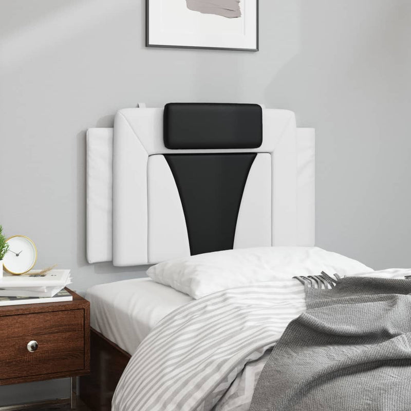 vidaXL fekete és fehér műbőr fejtámla párna Viana 90 cm
