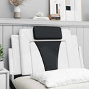 vidaXL fekete és fehér műbőr fejtámla párna Viana 90 cm