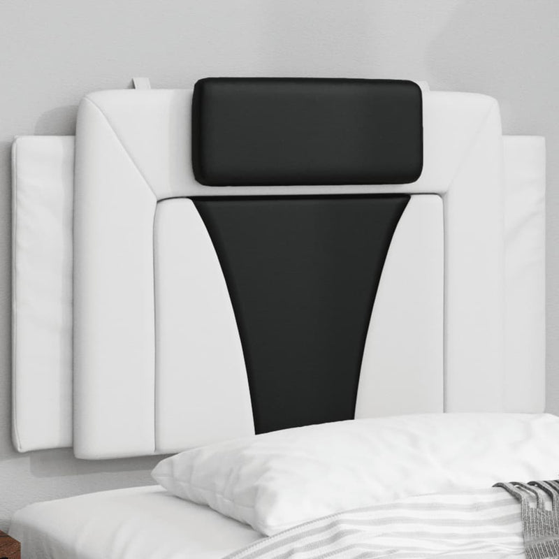 vidaXL fekete és fehér műbőr fejtámla párna Viana 90 cm