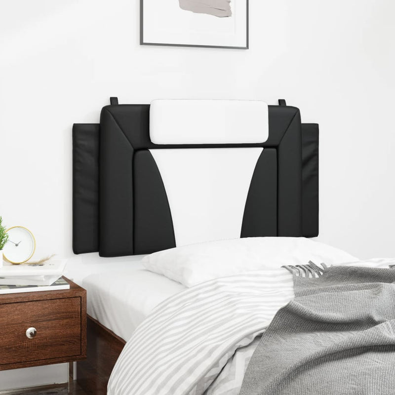 vidaXL fekete és fehér műbőr fejtámla párna Viana 100 cm