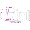 vidaXL fehér műbőr fejtámla párna Viana 120 cm