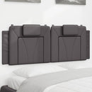 vidaXL szürke műbőr fejtámla párna Viana 120 cm