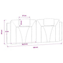 vidaXL fekete és fehér műbőr fejtámla párna Viana 120 cm