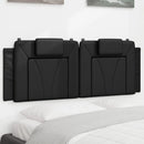 vidaXL fekete műbőr fejtámla párna Viana 140 cm