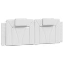 vidaXL fehér műbőr fejtámla párna Viana 140 cm
