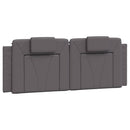 vidaXL szürke műbőr fejtámla párna Viana 140 cm