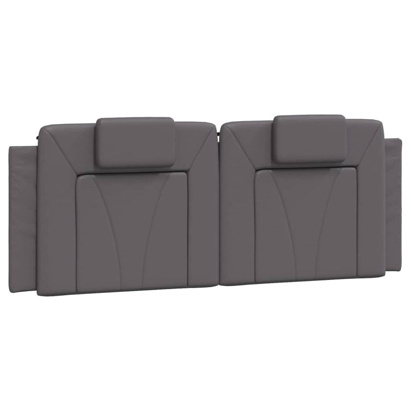 vidaXL szürke műbőr fejtámla párna Viana 140 cm
