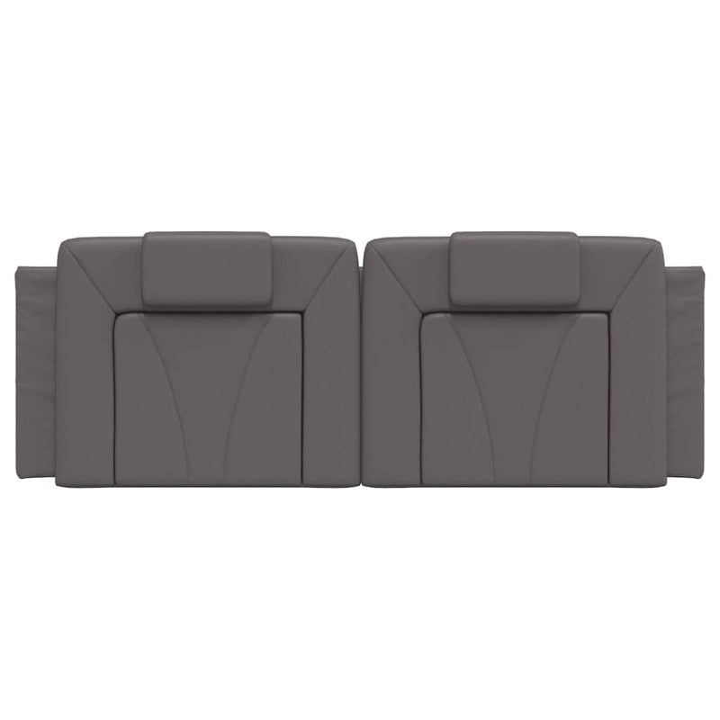 vidaXL szürke műbőr fejtámla párna Viana 140 cm