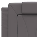 vidaXL szürke műbőr fejtámla párna Viana 140 cm