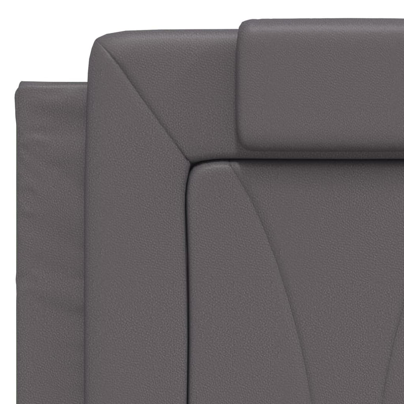 vidaXL szürke műbőr fejtámla párna Viana 140 cm