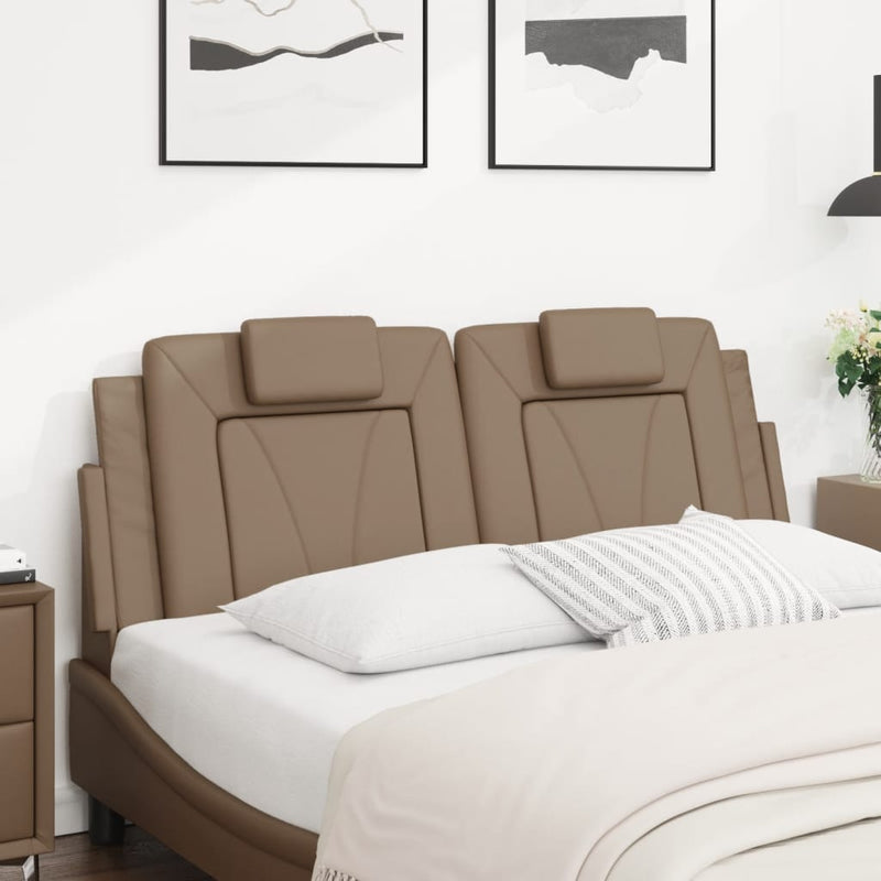 vidaXL cappuccino színű műbőr fejtámla párna 140 cm