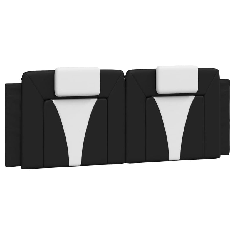 vidaXL fekete és fehér műbőr fejtámla párna Viana 140 cm