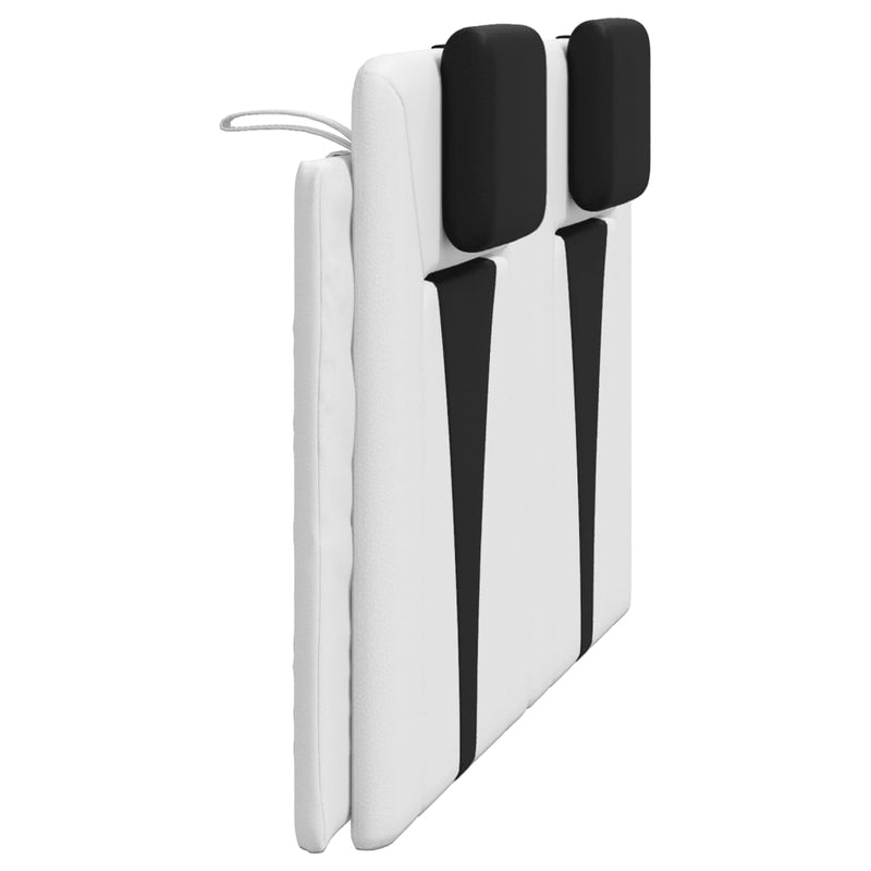 vidaXL fehér és fekete műbőr fejtámla párna Viana 140 cm
