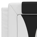 vidaXL fehér és fekete műbőr fejtámla párna Viana 140 cm