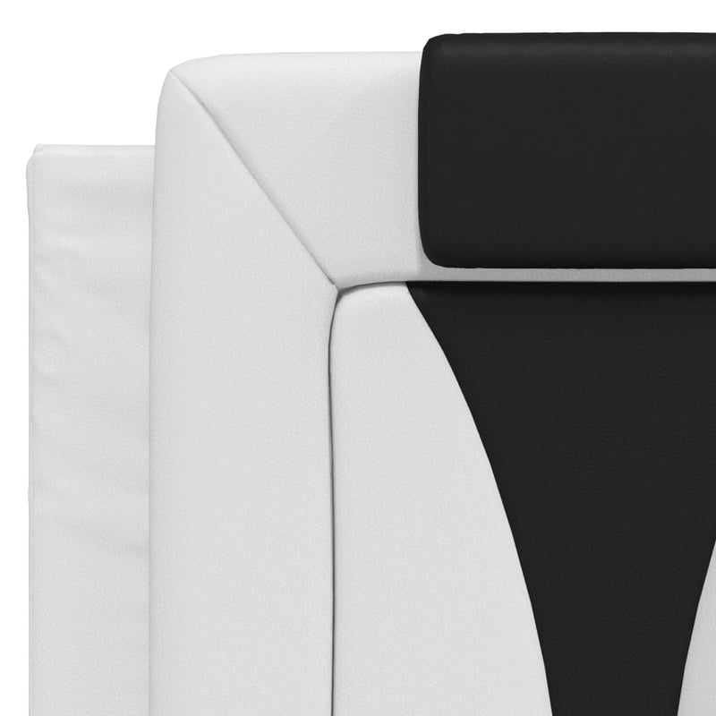 vidaXL fehér és fekete műbőr fejtámla párna Viana 140 cm