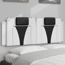vidaXL fehér és fekete műbőr fejtámla párna Viana 140 cm
