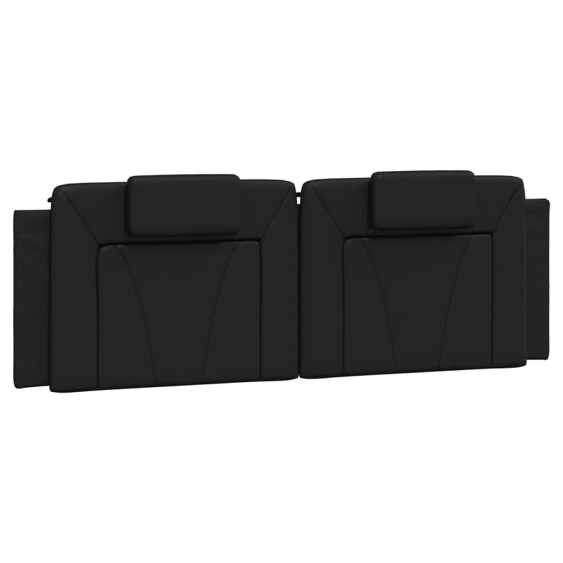 vidaXL fekete műbőr fejtámla párna Viana 160 cm