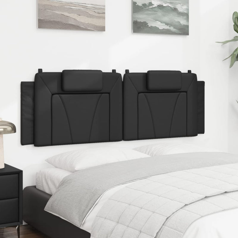 vidaXL fekete műbőr fejtámla párna Viana 160 cm
